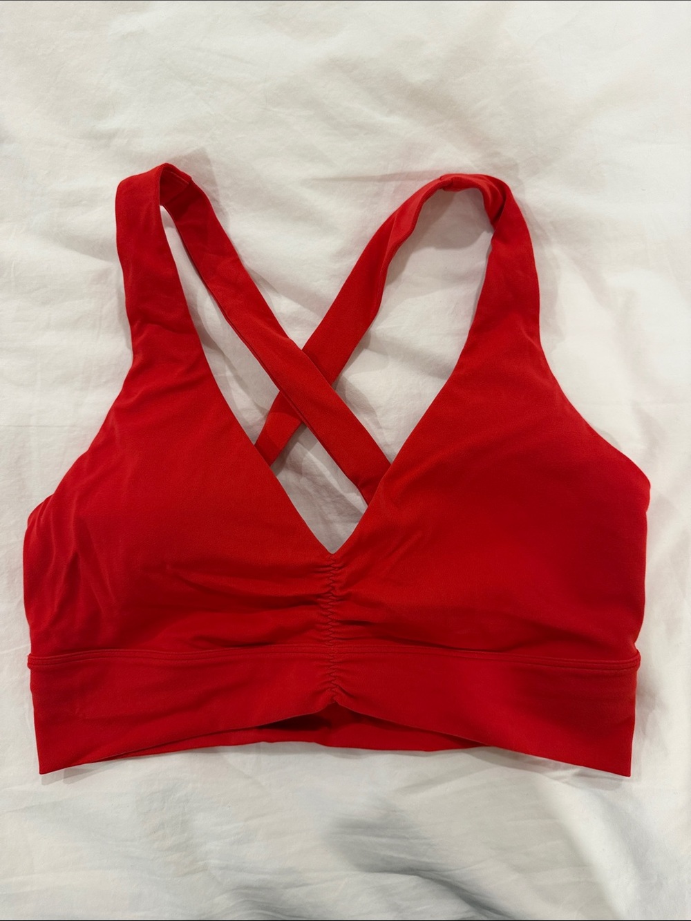 CRZ YOGA - new without tags - Red Cross-Back Sports Bra size M